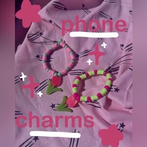 Beaded Flower Phone Charm Strap/Bag Charm/ Phone Accessory/Fashion Accessory